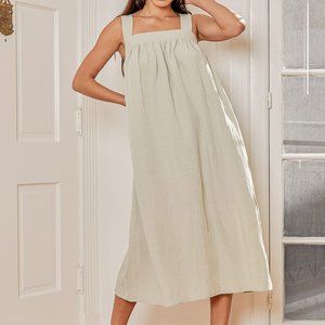 That Sunshine Feeling Sage Green Midi Shift Dress